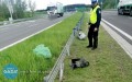 Uderzył w barierki i odjechał, zostawił zderzak z rejestracją