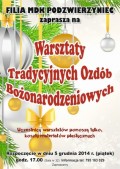 Warsztaty Tradycyjnych Ozdób Bożonarodzeniowych