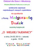 Spotkanie z Małgorzatą Dudek