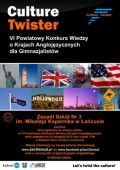 "CULTURE TWISTER" - VI edycja Powiatowego Konkursu dla gimnazjalistów "Culture Twister"