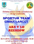 SPORTUR TEAM GMINA ŁAŃCUT vs AKS V LO Rzeszów